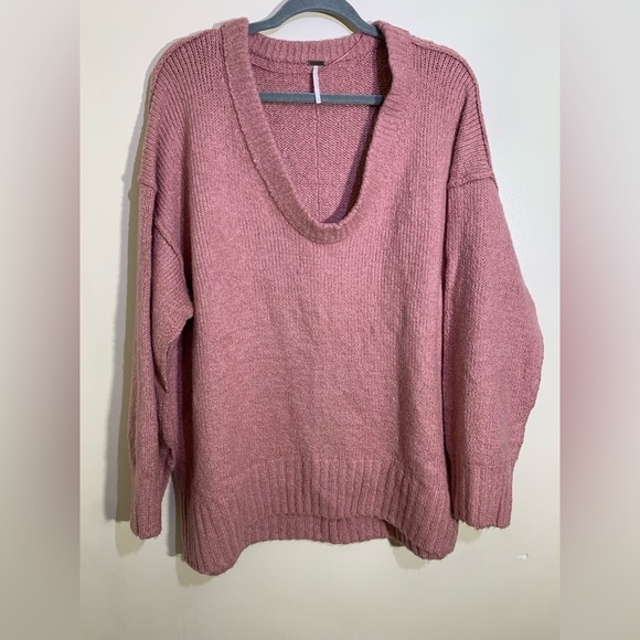 Free People Brookside Tunic Sweater in Alpine Rosesoze M - Picture 7 of 11